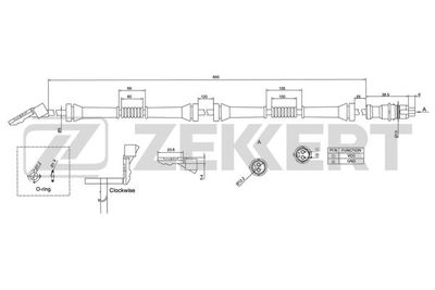 SE6170 ZEKKERT Датчик, частота вращения колеса