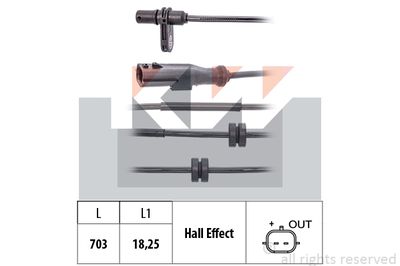 460266 KW Датчик, частота вращения колеса