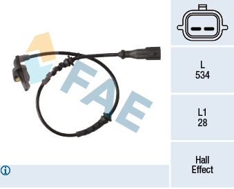 78360 FAE Датчик, частота вращения колеса