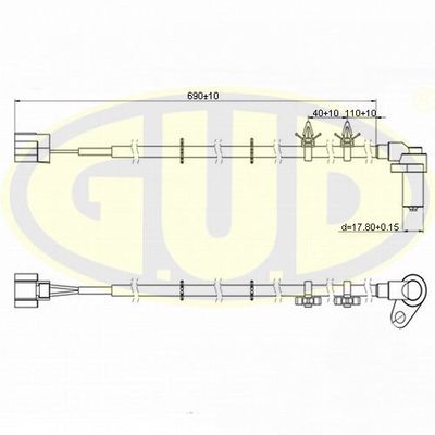 GABS02603 G.U.D. Датчик, частота вращения колеса