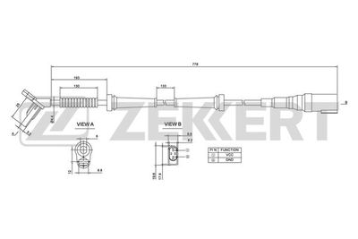 SE6062 ZEKKERT Датчик, частота вращения колеса