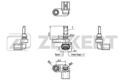 SE6112 ZEKKERT Датчик, частота вращения колеса