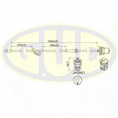 GABS01009 G.U.D. Датчик, частота вращения колеса