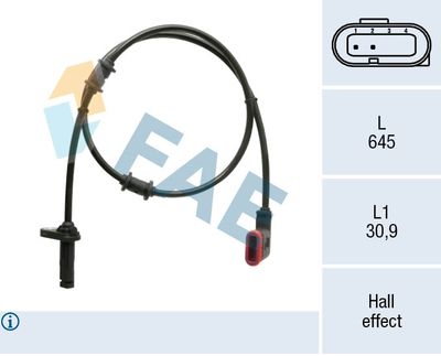 78484 FAE Датчик, частота вращения колеса