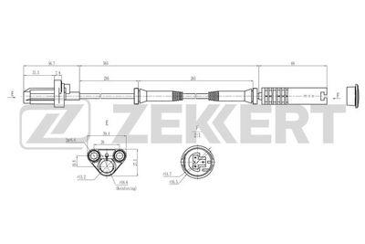 SE6185 ZEKKERT Датчик, частота вращения колеса