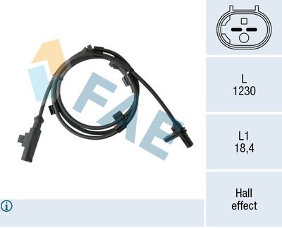 78542 FAE Датчик, частота вращения колеса