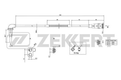 SE6121 ZEKKERT Датчик, частота вращения колеса