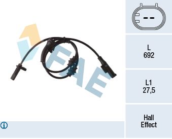 78298 FAE Датчик, частота вращения колеса