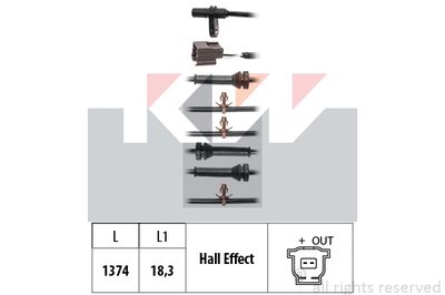 460238 KW Датчик, частота вращения колеса
