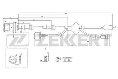 SE6020 ZEKKERT Датчик, частота вращения колеса