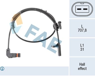 78636 FAE Датчик, частота вращения колеса