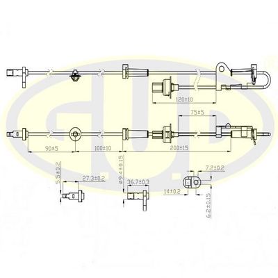 GABS02524 G.U.D. Датчик, частота вращения колеса