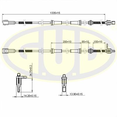 GABS01853 G.U.D. Датчик, частота вращения колеса