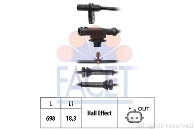 210251 FACET Датчик, частота вращения колеса