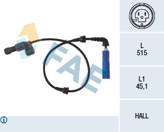 78033 FAE Датчик, частота вращения колеса