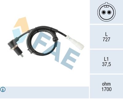 78575 FAE Датчик, частота вращения колеса