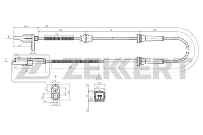 SE6231 ZEKKERT Датчик, частота вращения колеса