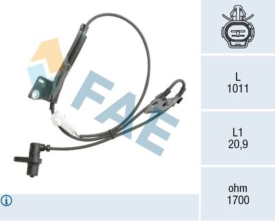 78561 FAE Датчик, частота вращения колеса