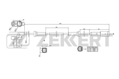 SE6034 ZEKKERT Датчик, частота вращения колеса