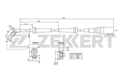 SE6054 ZEKKERT Датчик, частота вращения колеса