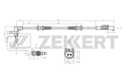 SE6225 ZEKKERT Датчик, частота вращения колеса