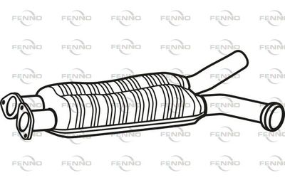 P36051 FENNO Средний глушитель выхлопных газов