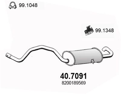 407091 ASSO Глушитель выхлопных газов конечный