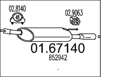 0167140 MTS Глушитель выхлопных газов конечный
