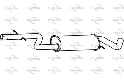 P72060 FENNO Средний глушитель выхлопных газов