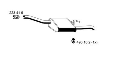 341103 ERNST Глушитель выхлопных газов конечный