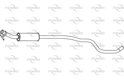 P46020 FENNO Средний глушитель выхлопных газов
