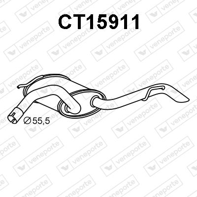 CT15911 VENEPORTE Глушитель выхлопных газов конечный