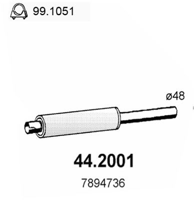 442001 ASSO Предглушитель выхлопных газов