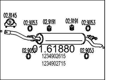 0161880 MTS Глушитель выхлопных газов конечный