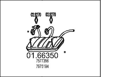 0166350 MTS Глушитель выхлопных газов конечный
