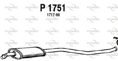 P1751 FENNO Средний глушитель выхлопных газов