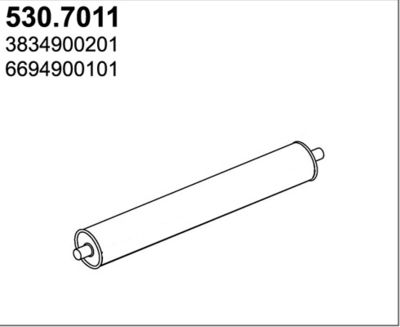 5307011 ASSO Средний  конечный глушитель ОГ