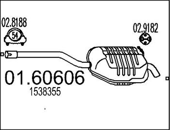 0160606 MTS Глушитель выхлопных газов конечный