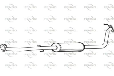 P27054 FENNO Средний глушитель выхлопных газов