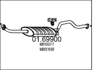0169900 MTS Глушитель выхлопных газов конечный