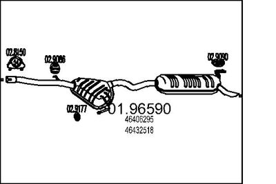 0196590 MTS Глушитель выхлопных газов конечный