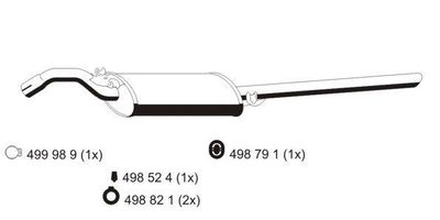 640077 ERNST Глушитель выхлопных газов конечный