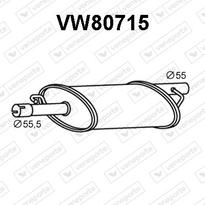 VW80715 VENEPORTE Предглушитель выхлопных газов