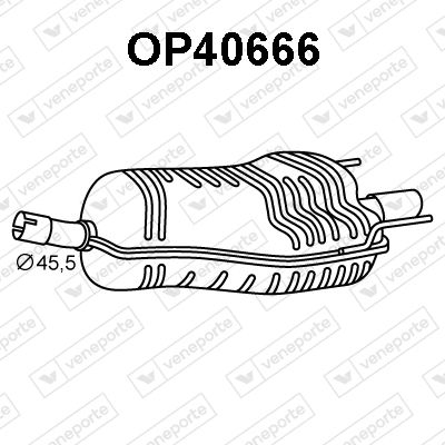 OP40666 VENEPORTE Глушитель выхлопных газов конечный