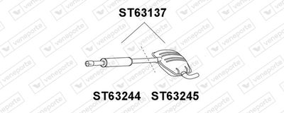 ST63244 VENEPORTE Предглушитель выхлопных газов