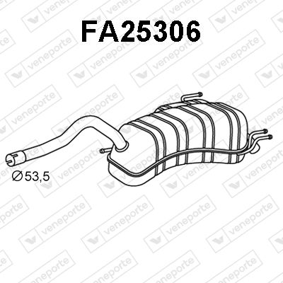 FA25306 VENEPORTE Глушитель выхлопных газов конечный