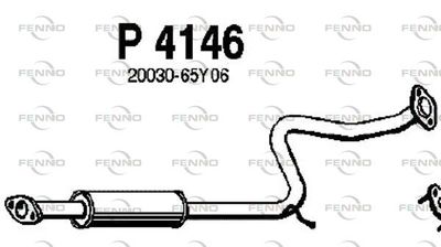 P4146 FENNO Средний глушитель выхлопных газов