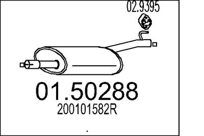 0150288 MTS Глушитель выхлопных газов конечный