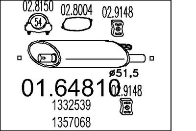 0164810 MTS Глушитель выхлопных газов конечный