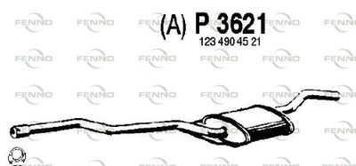 P3621 FENNO Средний глушитель выхлопных газов